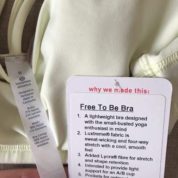 Lululemon Free To Be Bra Size 8 - Picture 3 of 3